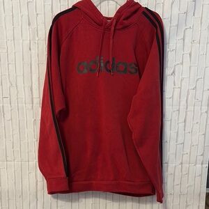 Adidas Burgundy Pullover Hoodie Sweatshirt